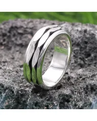 925 Sterling Silver Spinner Ring Fidget Anxiety Ring for Women and Men