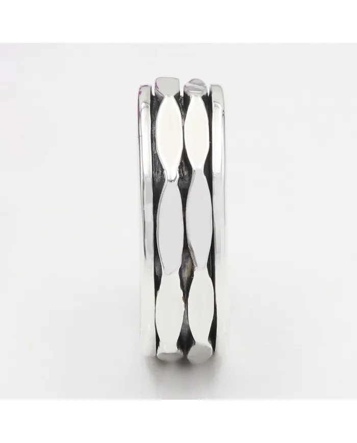 925 Sterling Silver Spinner Ring Fidget Anxiety Ring for Women and Men