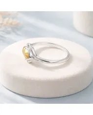 Citrine Marquise Cut Ring - 925 Sterling Silver Handmade Unique Jewelry