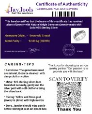 Swarovski Crystal Ring - Oxidized Finish 925 Sterling Silver Jewelry