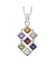 7 Chakra Healing Crystal Pendant – 925 Sterling Silver Yoga & Meditation Jewelry