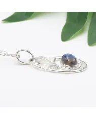 Labradorite Gemstone Pendant - 925 Sterling Silver Handmade Jewelry
