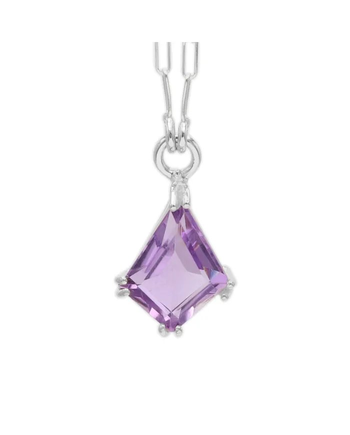 Amethyst Pendant - Handmade 925 Sterling Silver Gemstone Necklace