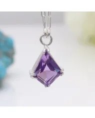 Amethyst Pendant - Handmade 925 Sterling Silver Gemstone Necklace