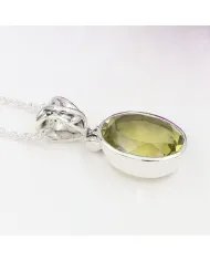 Natural Lemon Quartz Pendant - 925 Sterling Silver Versatile Jewelry
