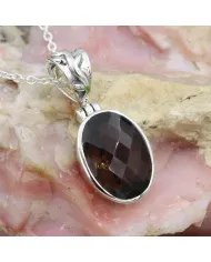 Smoky Quartz Pendant - 925 Sterling Silver Versatile Handmade Jewelry