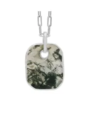 Rainbow Moonstone Moon Phase Moon Mushroom Pendant Necklace for Women