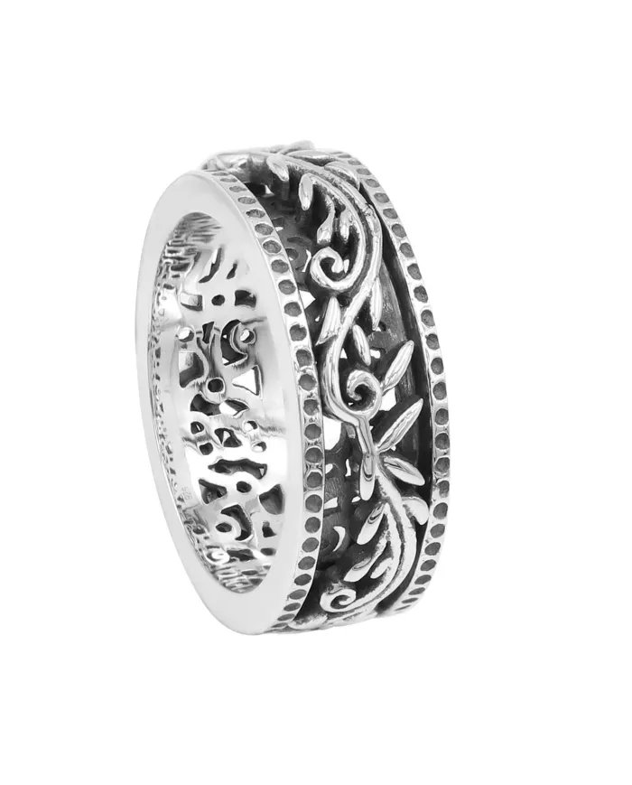Designer Spinner Ring - 925 Sterling Silver Meditation & Fidget Jewelry