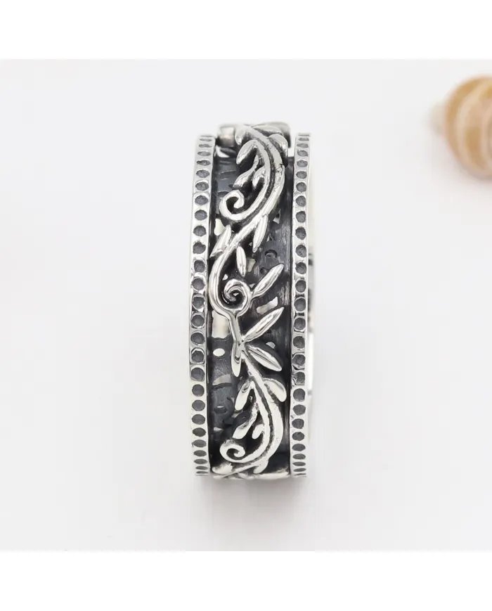 Designer Spinner Ring - 925 Sterling Silver Meditation & Fidget Jewelry