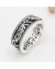 Designer Spinner Ring - 925 Sterling Silver Meditation & Fidget Jewelry
