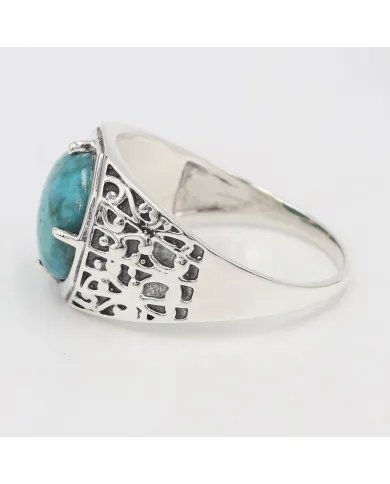 Arizona Turquoise Men’s Ring – 925 Sterling Silver Handmade Jewelry