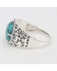 Arizona Turquoise Men’s Ring – 925 Sterling Silver Handmade Jewelry