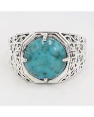 Arizona Turquoise Men’s Ring – 925 Sterling Silver Handmade Jewelry
