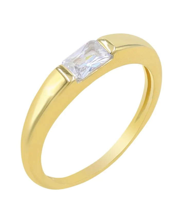 Swarovski Crystal Band Ring - Gold Plated 925 Silver Handmade Jewelry