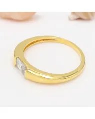Swarovski Crystal Band Ring - Gold Plated 925 Silver Handmade Jewelry