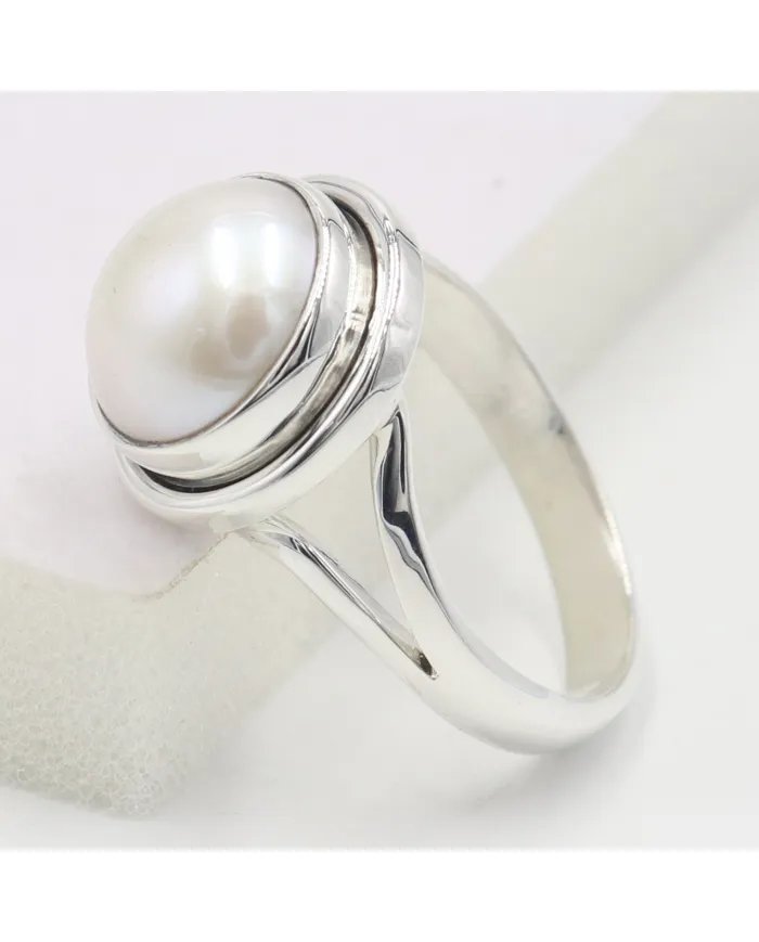 Freshwater Pearl Ring - 925 Sterling Silver Unisex Gemstone Jewelry