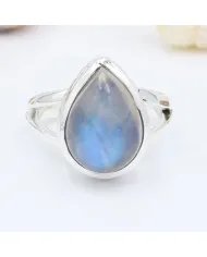 Rainbow Moonstone Ring – Handmade 925 Sterling Silver June Jewelry