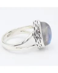 Rainbow Moonstone Ring – Handmade 925 Sterling Silver June Jewelry