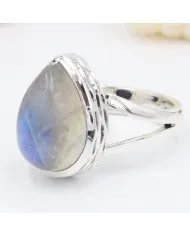 Rainbow Moonstone Ring – Handmade 925 Sterling Silver June Jewelry