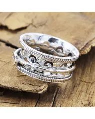 925 Sterling Silver Spinner Ring - Fidget Anxiety & Stress Relief Jewelry