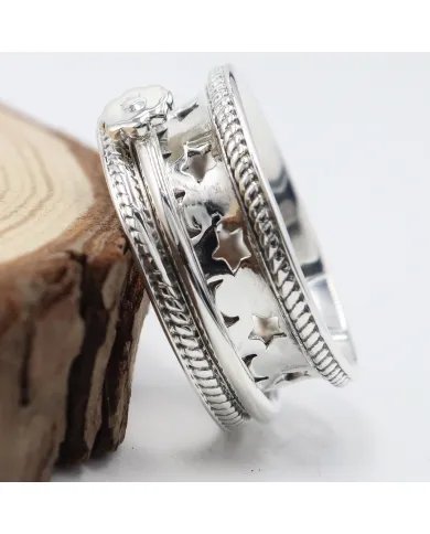 925 Sterling Silver Spinner Ring - Fidget Anxiety & Stress Relief Jewelry