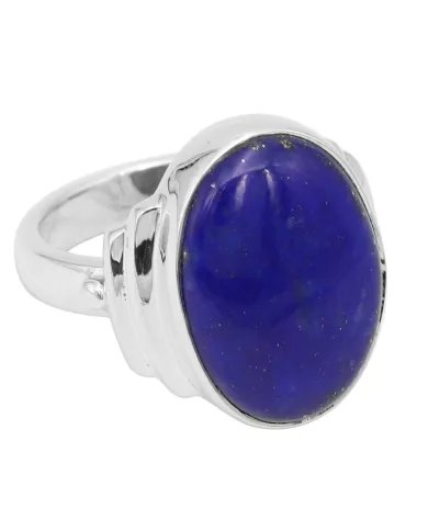 Lapis Lazuli Ring - 925 Sterling Silver Handmade Oval Gemstone Jewelry