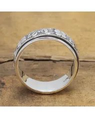 Designer Spinner Ring - 925 Sterling Silver Fidget & Meditation Jewelry