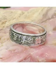 Designer Spinner Ring - 925 Sterling Silver Fidget & Meditation Jewelry