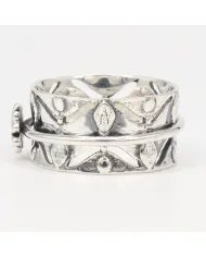 925 Sterling Silver Spinner Ring – Handmade Fidget Oxidized Finish