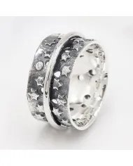 Rotating Star Spinner Ring – 925 Sterling Silver Handmade Jewelry