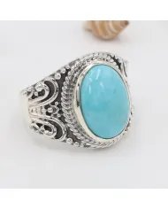 Arizona Turquoise Men’s Ring – Handmade 925 Sterling Silver Jewelry