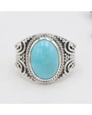 Arizona Turquoise Men’s Ring – Handmade 925 Sterling Silver Jewelry