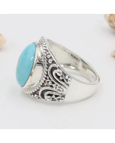 Arizona Turquoise Men’s Ring – Handmade 925 Sterling Silver Jewelry