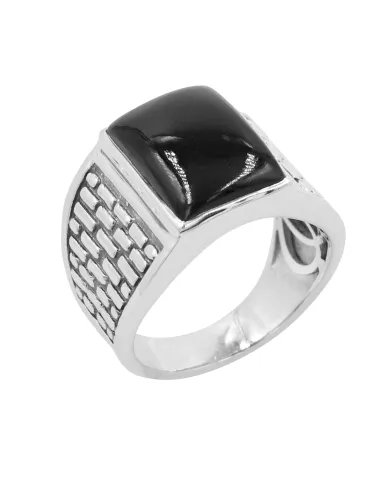 Black Onyx Men's Ring - Handmade 925 Sterling Silver Gemstone Jewelry
