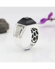 Black Onyx Men's Ring - 925 Sterling Silver Handmade Accessories