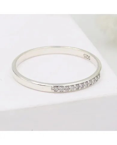 Natural Swarovski Crystal Ring - 925 Sterling Silver Handmade Jewelry