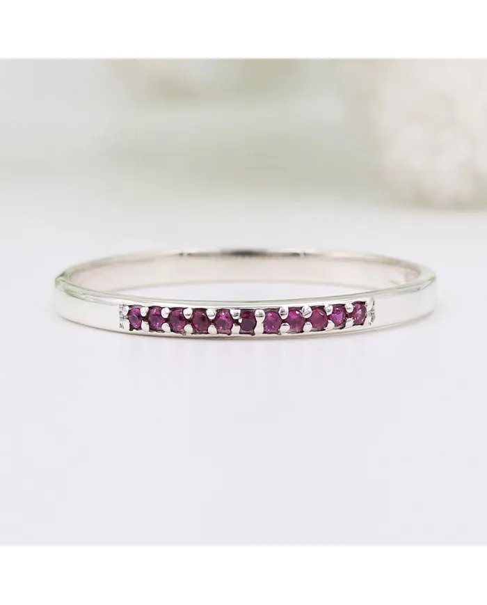 Pink Quartz Ring - 925 Sterling Silver Handmade Minimalist Jewelry