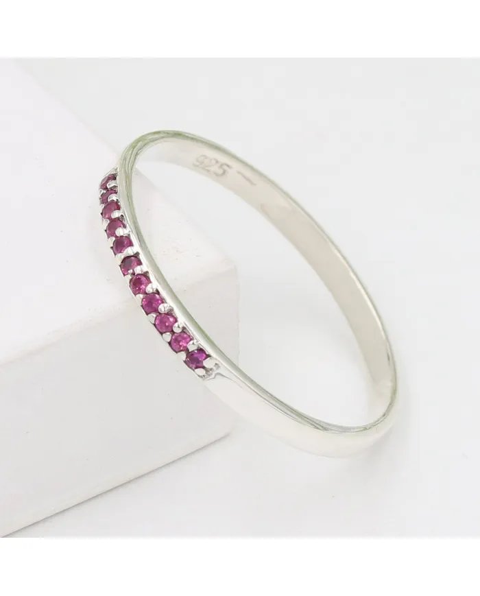 Pink Quartz Ring - 925 Sterling Silver Handmade Minimalist Jewelry