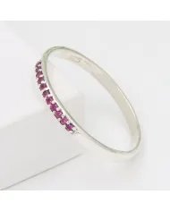 Pink Quartz Ring - 925 Sterling Silver Handmade Minimalist Jewelry