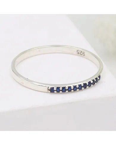 Natural Tanzanite Ring - Sterling Silver Ring Minimalist Rings for Her