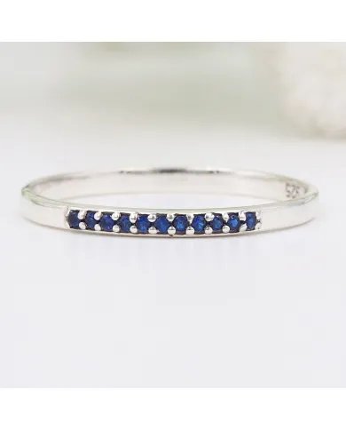 Natural Tanzanite Ring - Sterling Silver Ring Minimalist Rings for Her