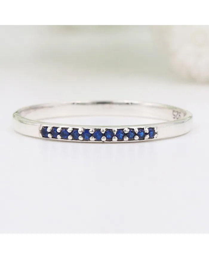 Natural Tanzanite Ring - Sterling Silver Ring Minimalist Rings for Her