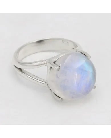 Rainbow Moonstone Ring – 925 Sterling Silver Natural Gemstone Jewelry