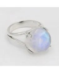 Rainbow Moonstone Ring – 925 Sterling Silver Natural Gemstone Jewelry