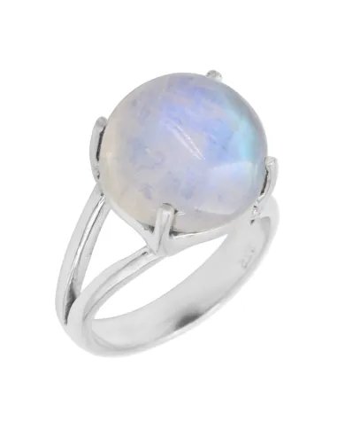 Rainbow Moonstone Ring – 925 Sterling Silver Natural Gemstone Jewelry