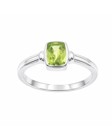 Peridot Solitaire Ring - 925 Sterling Silver Handmade Gemstone Jewelry