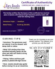 Amethyst Gemstone Pendant - 925 Sterling Silver Necklace for Women