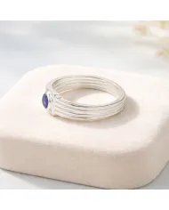 Blue Sapphire Ring - 925 Sterling Silver Handmade Gift for Him