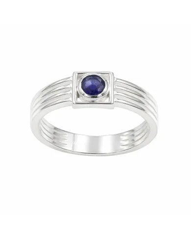 Blue Sapphire Ring - 925 Sterling Silver Handmade Gift for Him