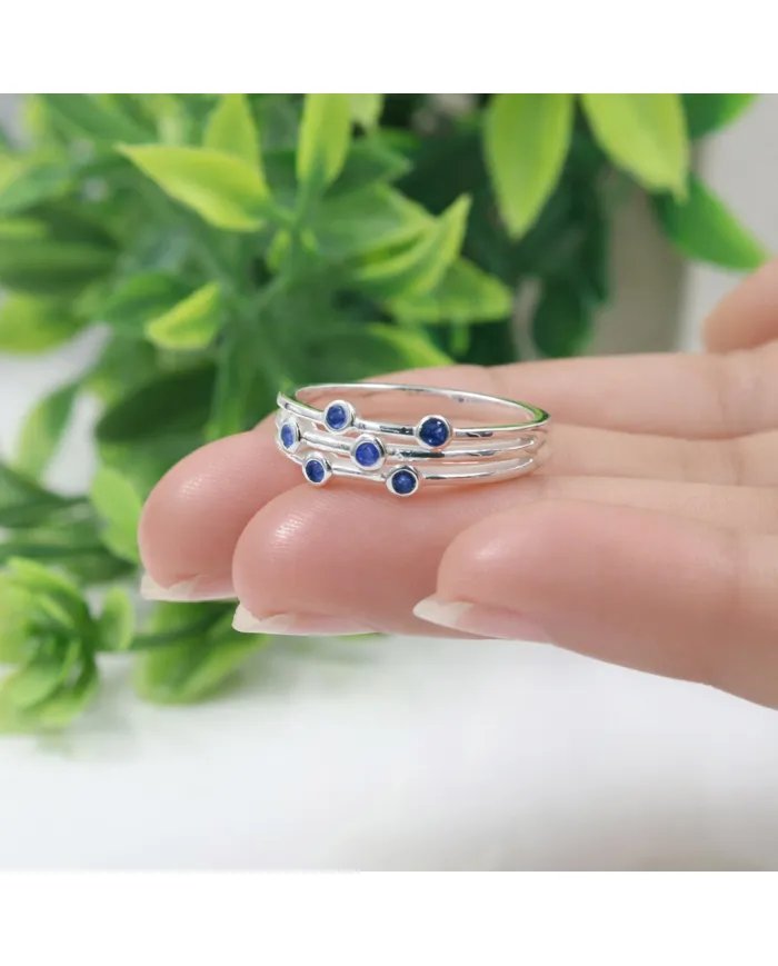Blue Sapphire Ring – Gold Plated 925 Sterling Silver Handmade Jewelry